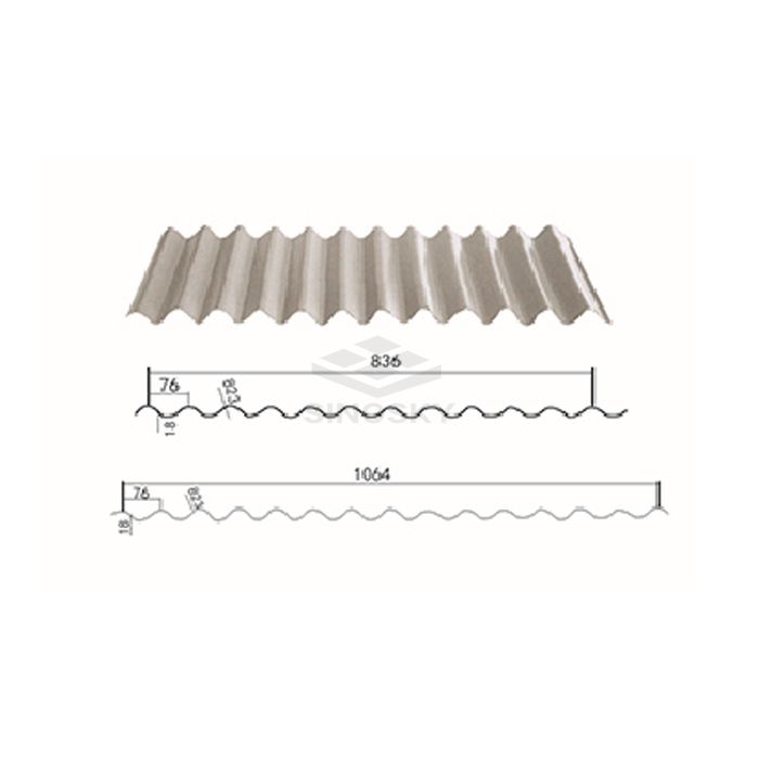 Metal sheet YX18-76-836 (1064)