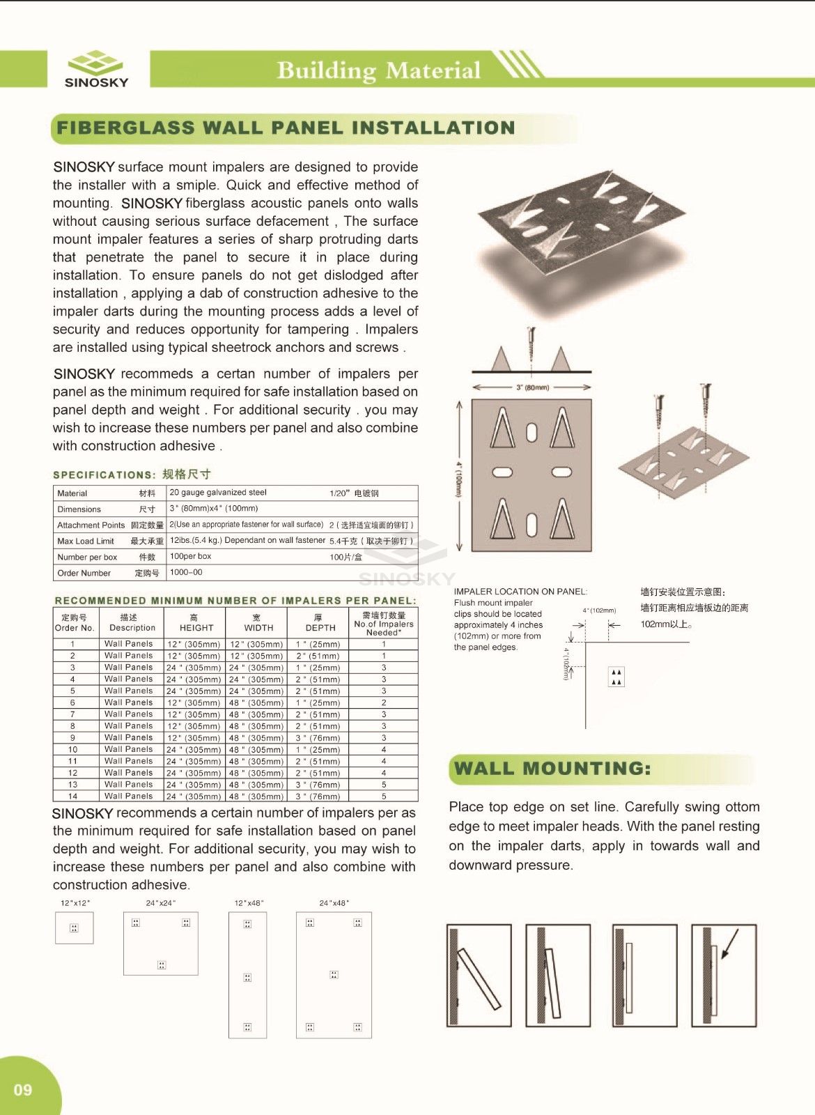 Fiberglass Acoustic Wall Panel