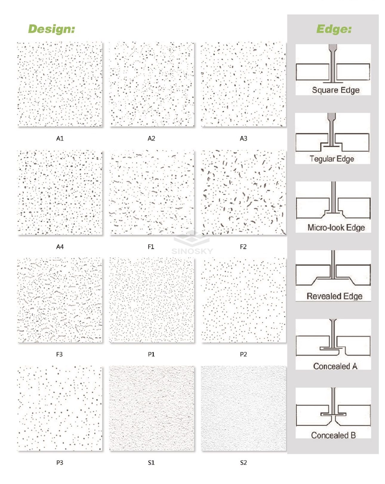 Mineral Fiber Acoustic Ceiling Fine Fissure