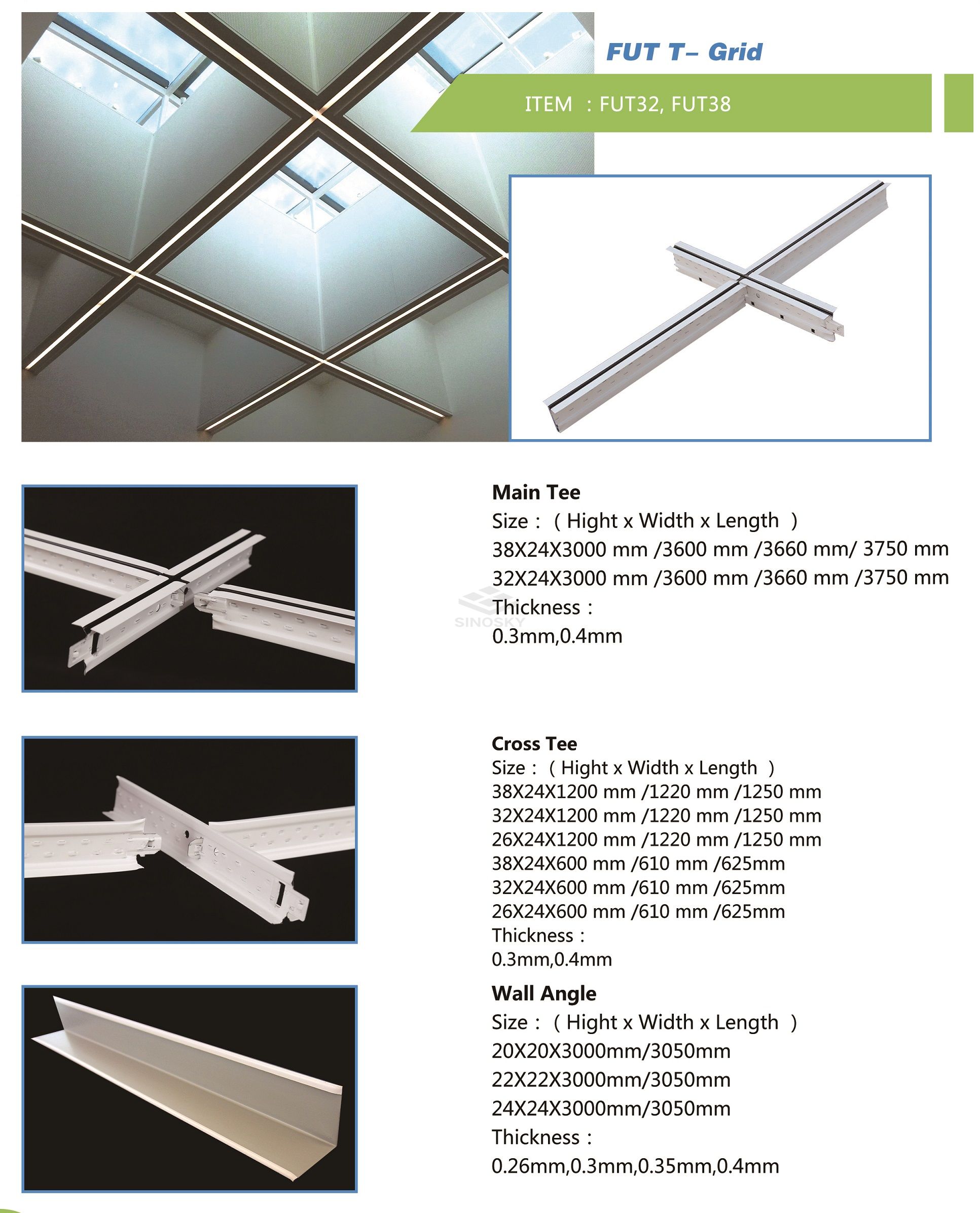 Ceiling Tee Grid (Wooden FUT)