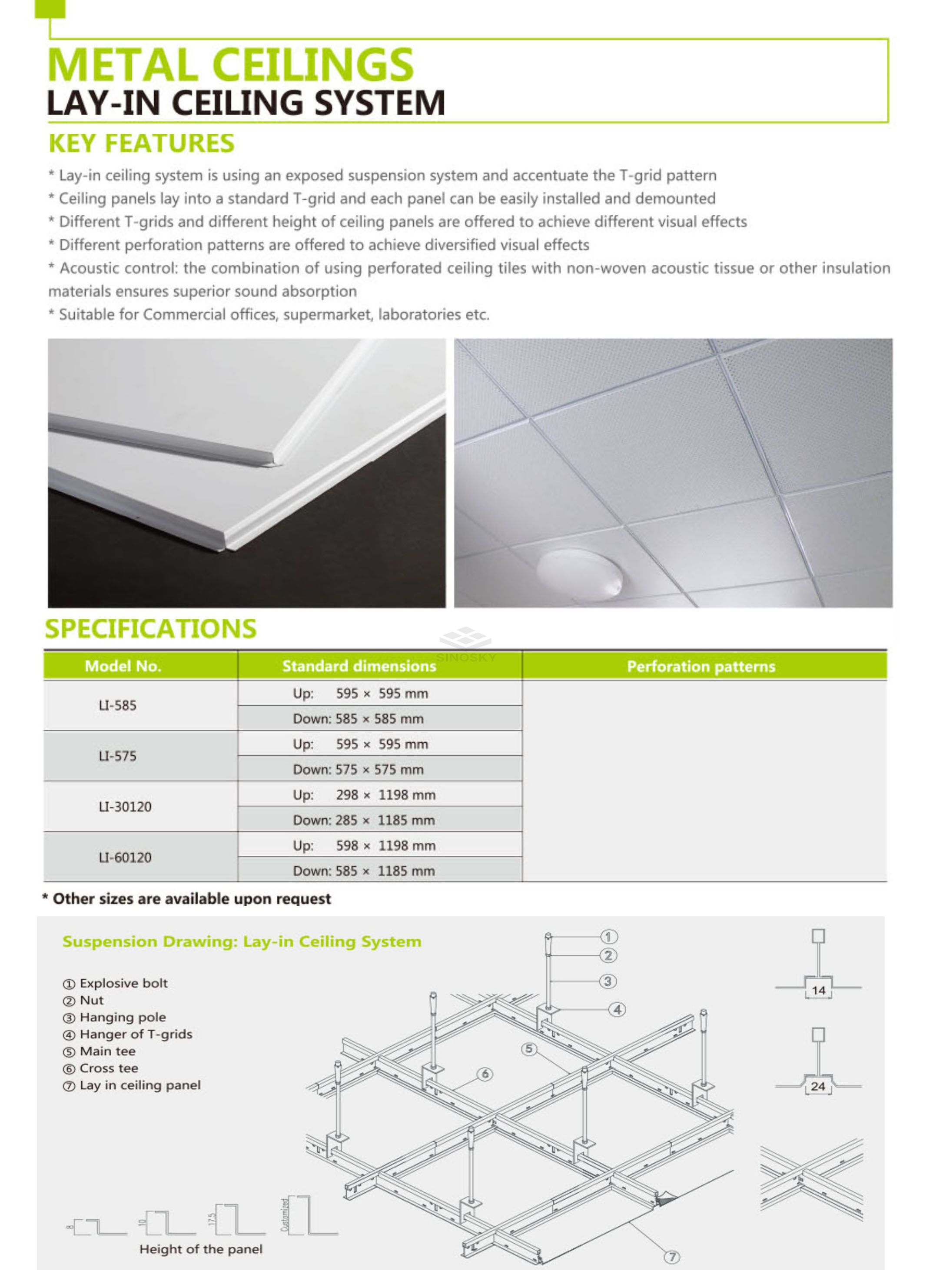 Aluminum Ceiling (Lay in )