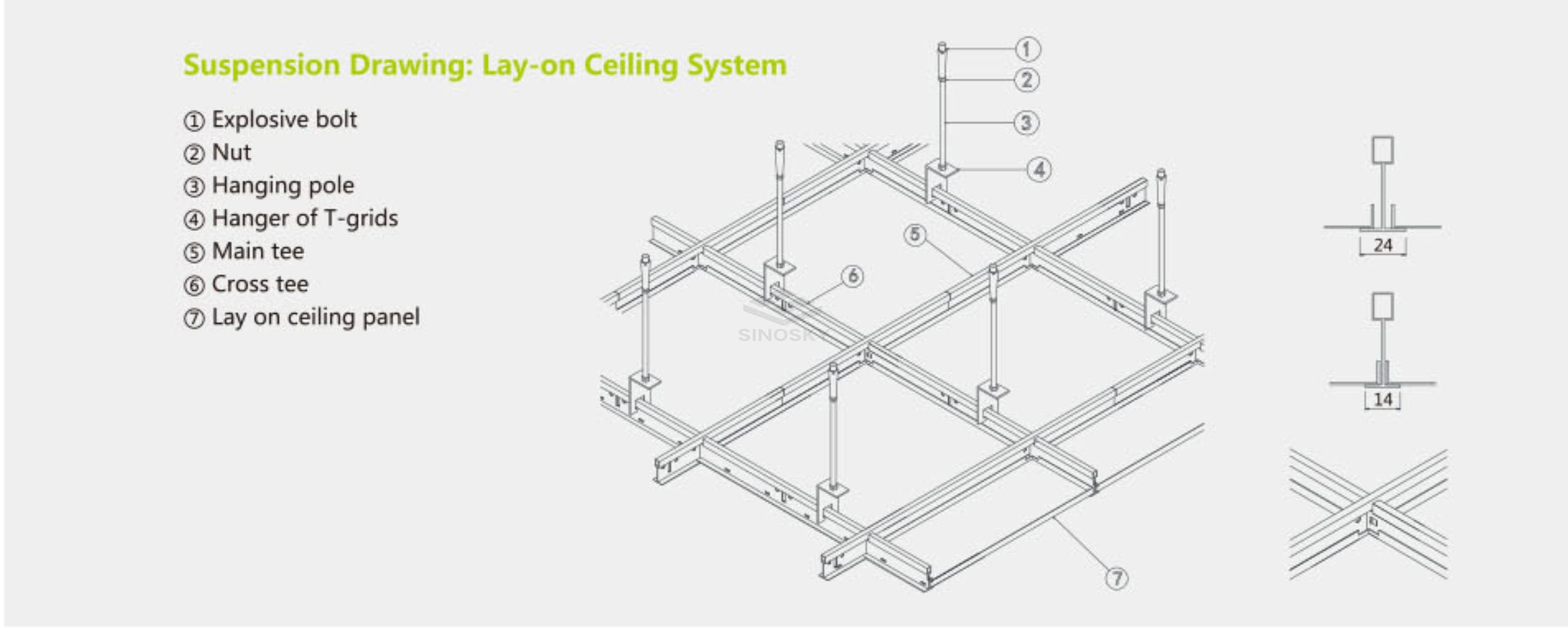 Aluminum Ceiling (Lay on)